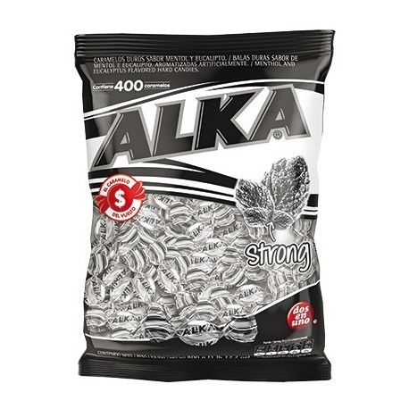 CARAMELOS ALKA NEGROS STRONG 800 GRS
